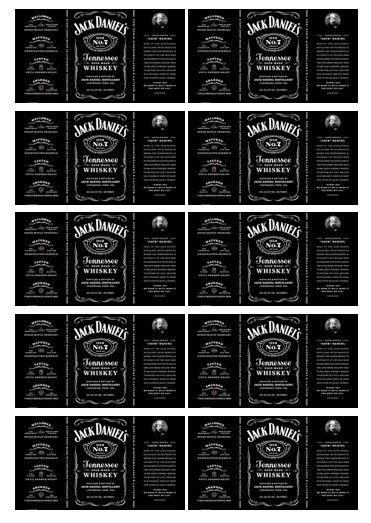 Этикетка для мыла Джек Дэниэлс