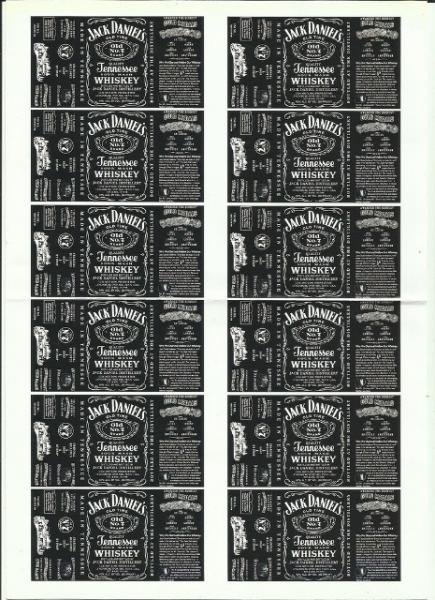 Этикетка виски Джек Дэниэлс