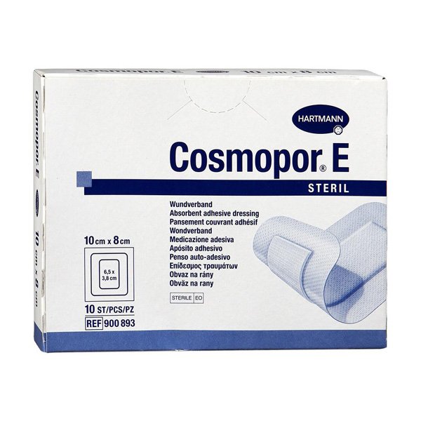 Самоклеящиеся послеоперационные повязки Cosmopor e steril 7,2 х 5 см 10 шт.