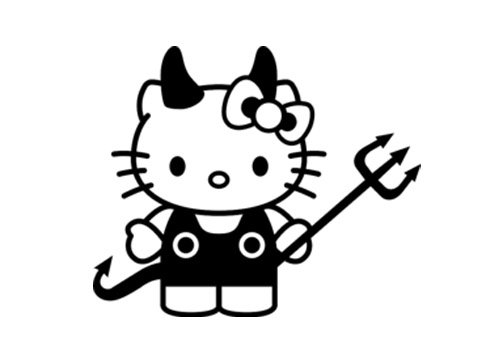 Хэллоу Китти панк наклейки