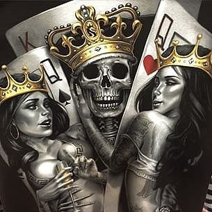 Скелет Король и две дамы
