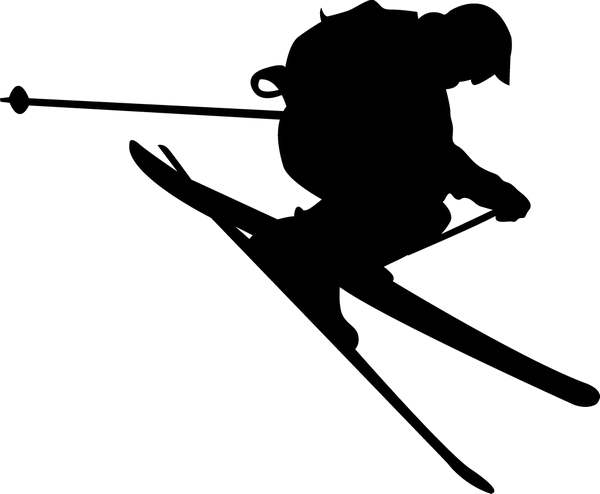 Наклейка лыжник