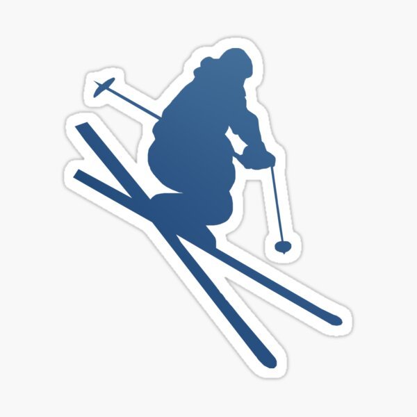 Горнолыжник стикер