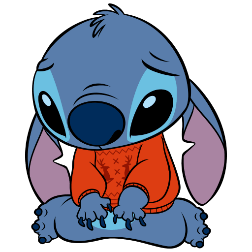 Стич АЛОХА стикер