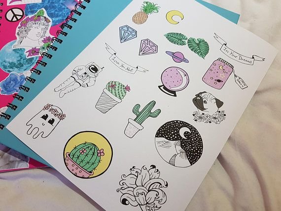 Красивые скетчи наклейки