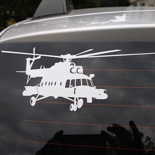 Наклейки на авто вертолет ми-8