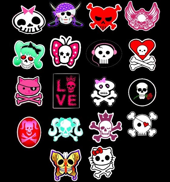 Наклейки эмо стиль