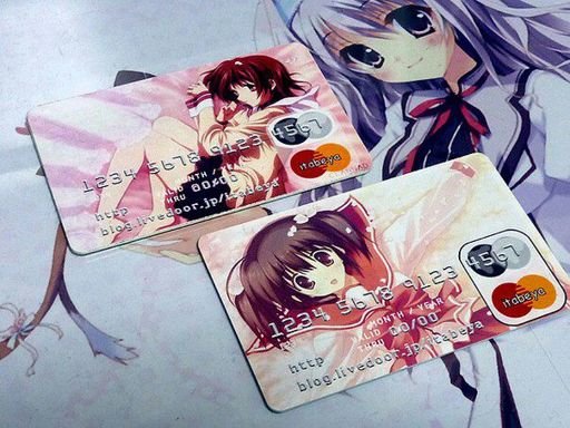 Банковская карточка с аниме