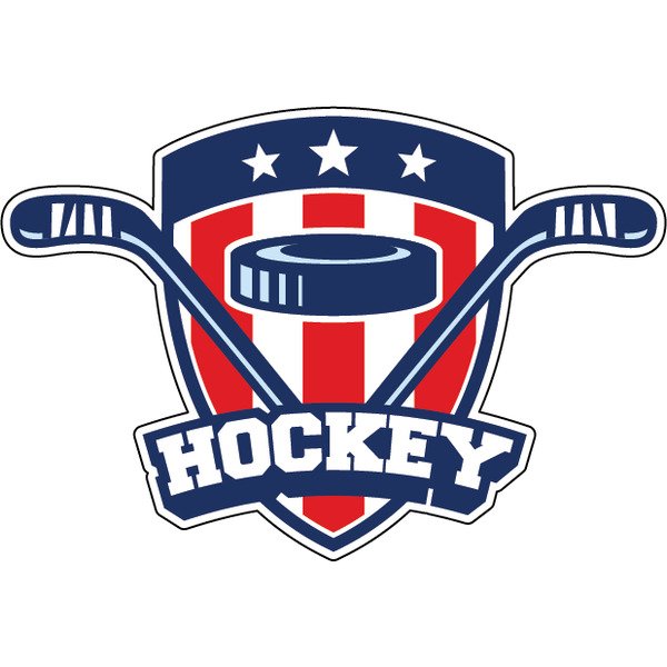 Наклейка на авто вратарь хоккей