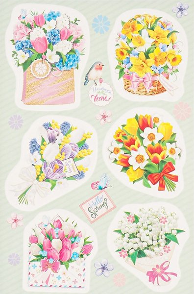 Наклейки - букеты