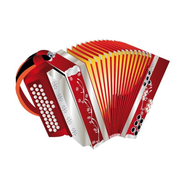 Гармонь на прозрачном фоне