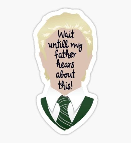 Гарри Поттер Слизерин Драко Малфой стикер