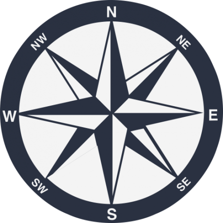 Наклейка роза ветров на авто