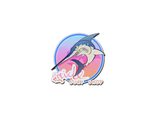 Наклейка Майамский рыбокол все