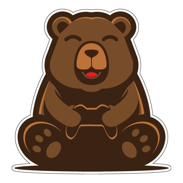 Медведь силуэт контур