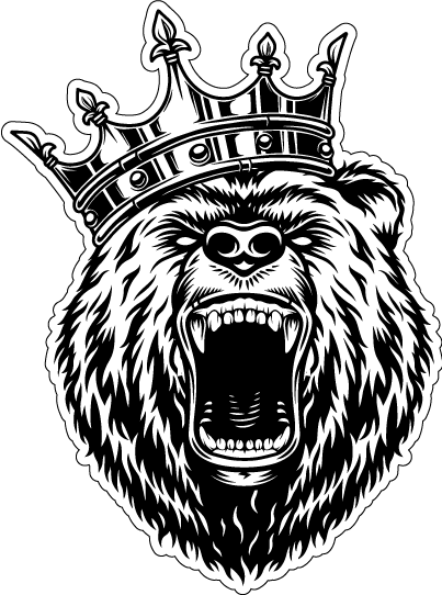 Наклейка медведь на машину