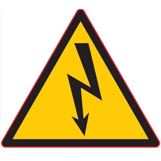 Знак безопасности молния 150х150х150мм