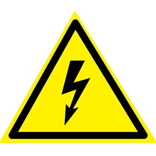 Знак "осторожно, электрическое напряжение" 300мм