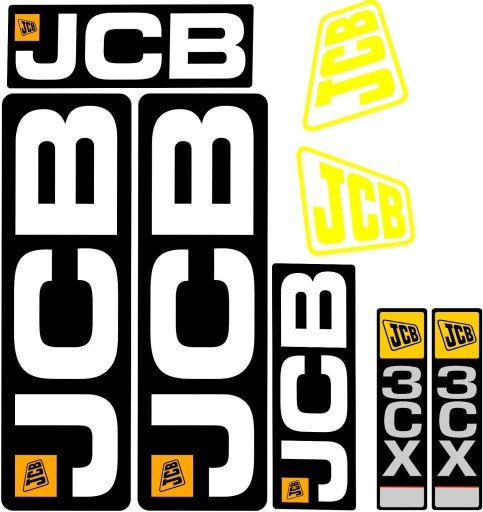 Наклейки на JCB 3cxрасположение