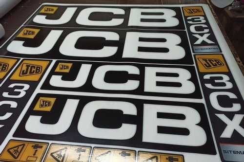 Наклейки JCB 3cx на стрелу