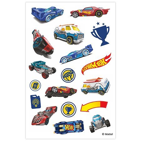 Машинка хот Вилс с наклейками сине-белая