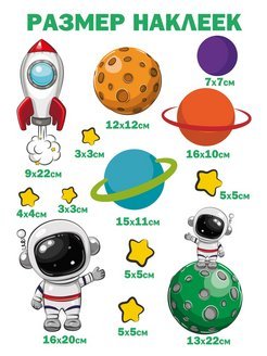Наклейки на стену космос