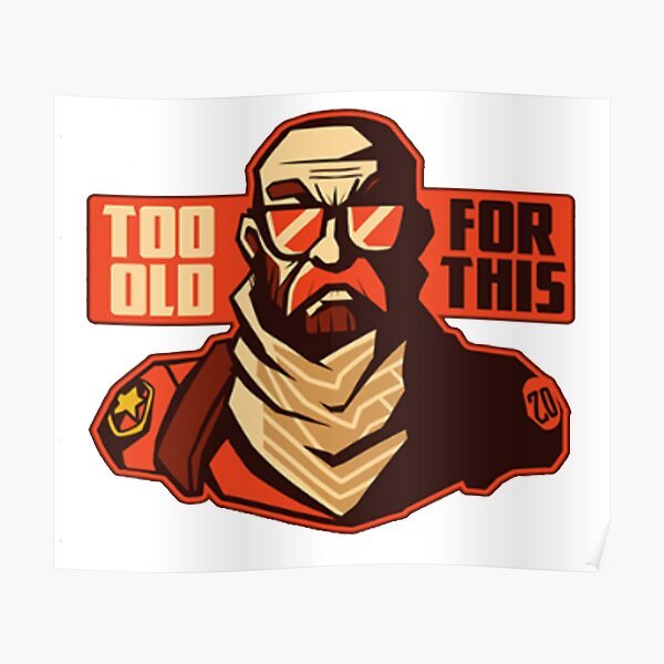 Я слишком Стар наклейка