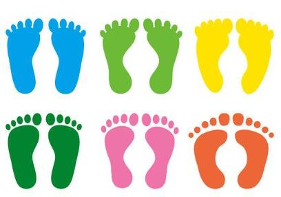 Следы напольные наклейки