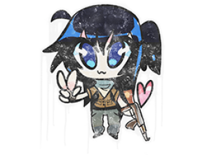 Наклейки КС го кавайный террорист