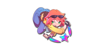 Кавайный террорист голографическая наклейка КС го