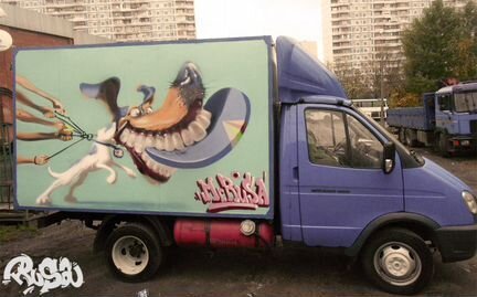 Наклейки на будку грузовика