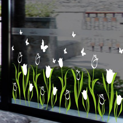 Весенние наклейки на окна