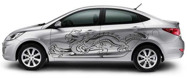 Боковые наклейки на авто