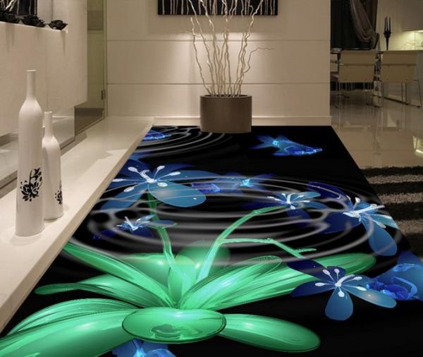 Наклейки на пол на плитку круг