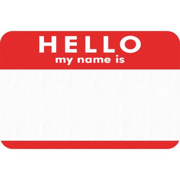 Наклейки hello my name