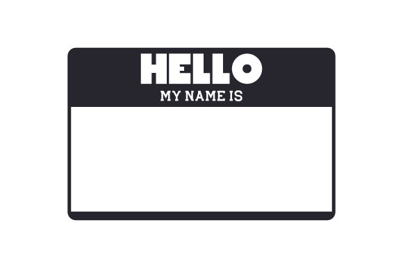 Стикеры hello my name is