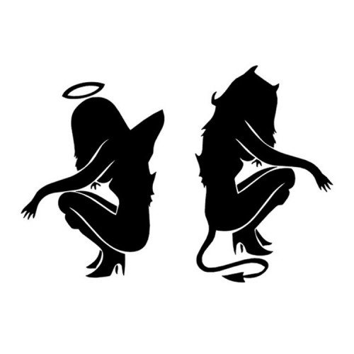 Трафарет ангела на машину