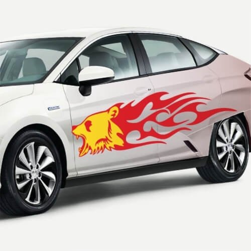 Наклейка на автомобиль бок машины