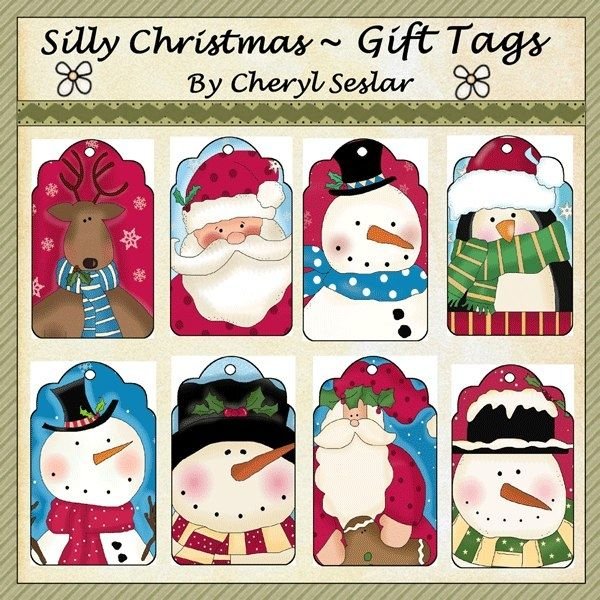 Новогодние Стикеры для подарков для распечатки