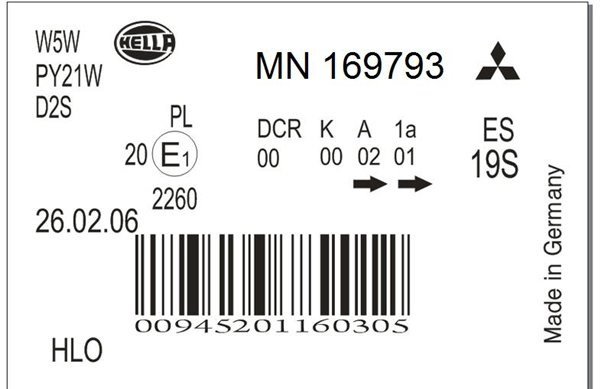 Наклейки на фары под ксенон Mitsubishi
