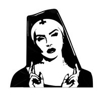 Футболка женская с монашкой