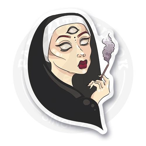 Толстовка с монашкой с крестом