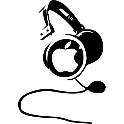 Стикер с наушниками