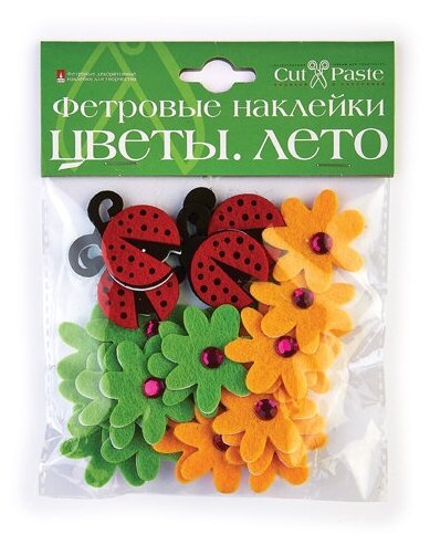 Декоративные наклейки фетр цветы
