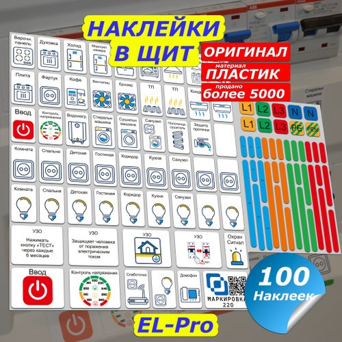 Набор наклеек для электрощита