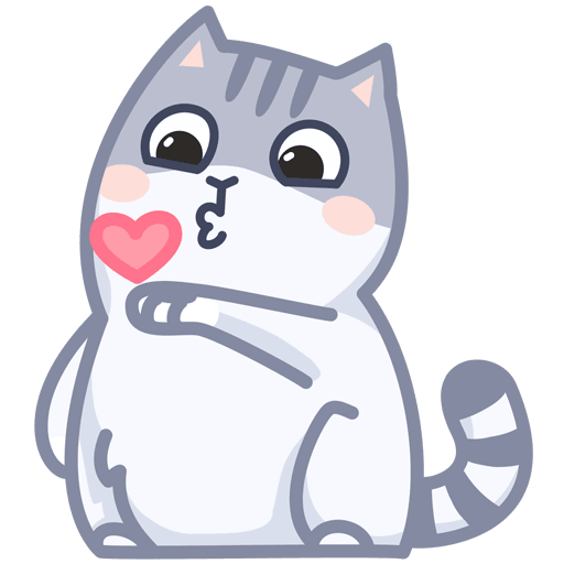 Наклейки котики Пушин