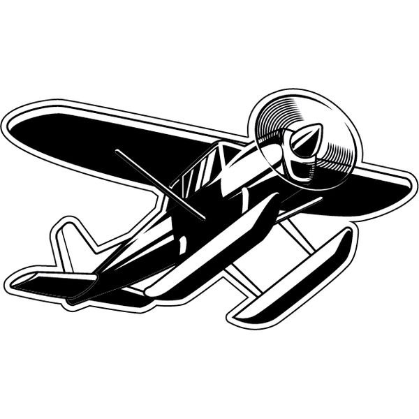 Наклейка в виде самолёта
