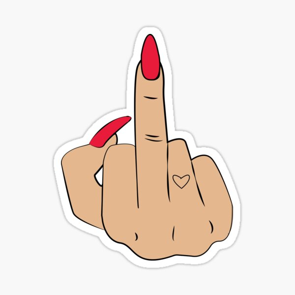 Наклейка средний палец