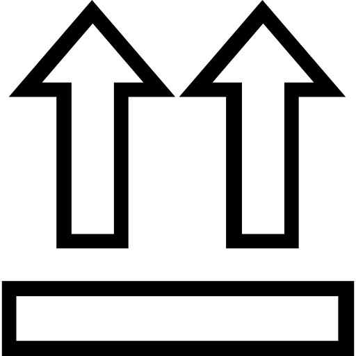 Стрелочки вверх на коробке