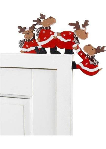 Новогоднее украшение на дверь олени